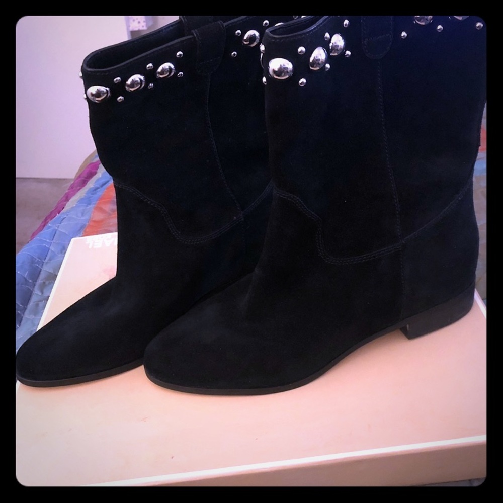 Brand New Micheal Kors suede studded booties